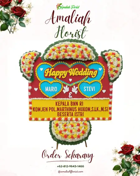Papan Bunga Pernikahan Sukaseneng